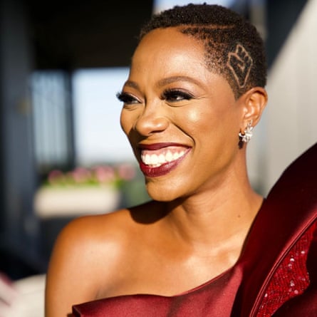 Yvonne Orji had the black power fist shaved into her hair for the Emmys