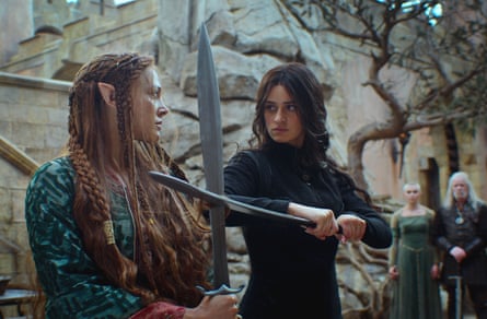 Look sharp … Mecia Simson and Anya Chalotra in the new season of The Witcher.