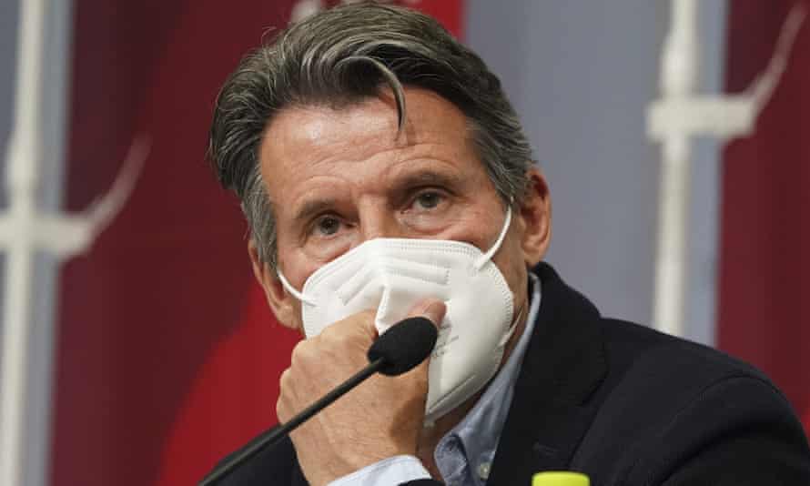 Sebastian Coe lors d'une conférence de presse plus tôt cette année