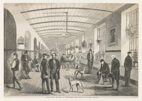Bethlem hospital’s gallery for men, circa 1860: ‘Care was stretched thin in the crowded wards where ever more patients were ‘put away’ for life.’