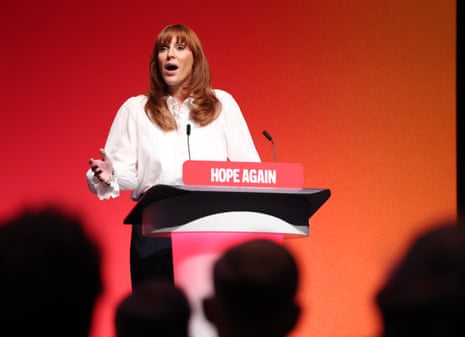 Angela Rayner addressing the Labour conference.