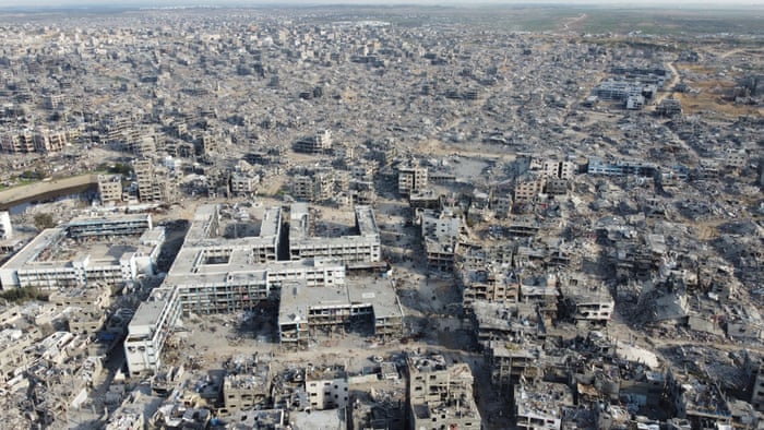 Aerial view of Gaza City showing urban landscape