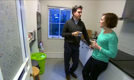 Ed Miliband and wife in kitchen