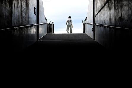 Tasmania opener Jake Weatherald walks out to bat during a Sheffield Shield match at Blundstone Arena