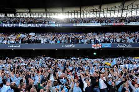 Manchester City fans at the Etihad Stadium in 2012