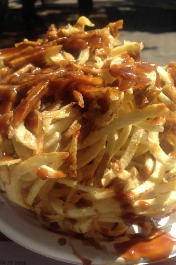 ‘Twisted Chips’ and gravy pictured at the Royal Easter Show Sydney 25 March 2015