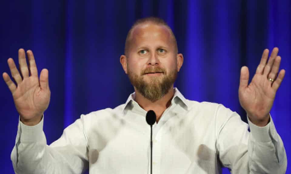 Brad Parscale campaign manager for Trump’s 2020 reelection campaign speaks during the California Republican fall convention on 7 September 2019, in Indian Wells, California.