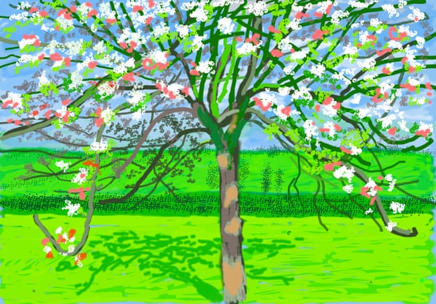 A pick-me-up at a time of crisis … an iPad painting created during the pandemic, which features in the Cambridge show.