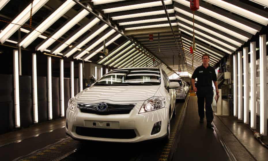 Toyota Auris car at the company’s Burnaston plant near Derby
