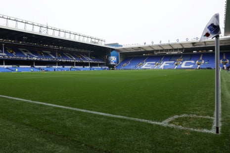 A general view of the pitch at Everton's Goodison Park