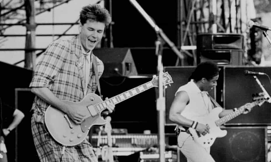 ‘I still dream of Stuart’ … Stuart Adamson with Tony Butler and the band at Knebworth.