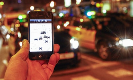A smartphone showing the Uber app