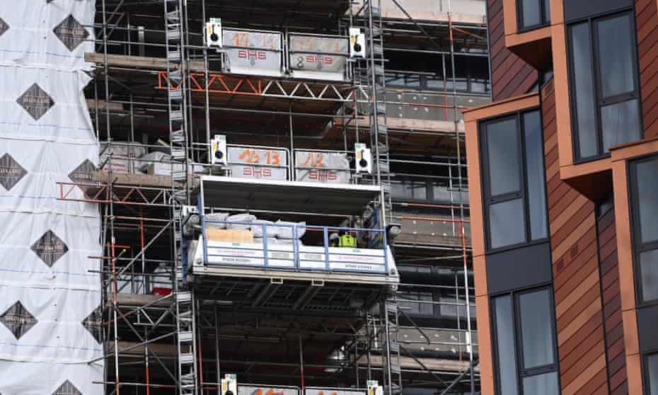High-rise flats being built in London in 2021