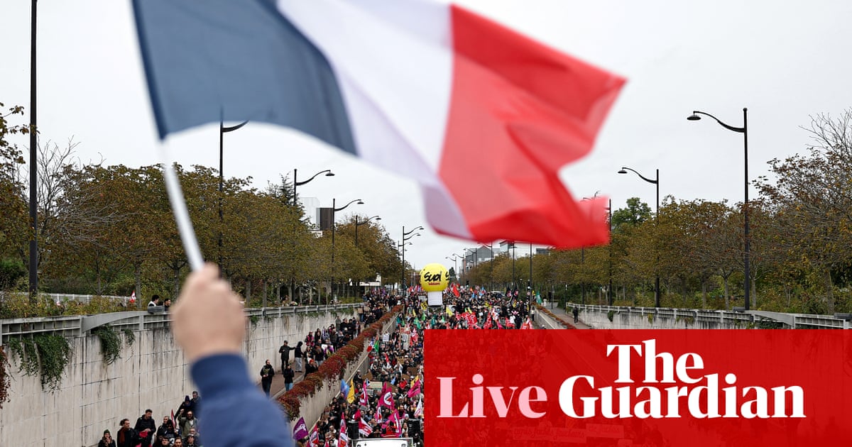 Protests begin in France, as Italian police raid homes in Milan ahead of demonstrations - Europe live