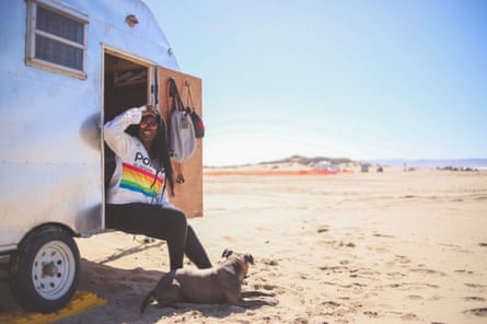 Alexandra Keeling at the Ocean Dune state vehicular recreation park, California, from a feature in the Black Explorer.