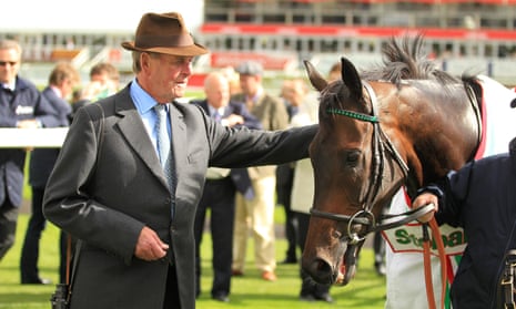 John Dunlop in 2012 with Times Up after winning the Stobart Doncaster Cup. 
