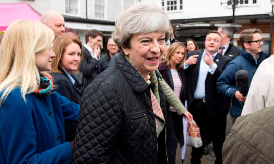 Theresa May campaigning in Abingdon, Oxfordshire