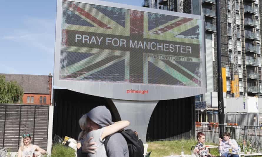 A billboard in Manchester the day after the suicide attack at an Ariana Grande concert.