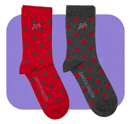 Two pairs of Damson Madder socks