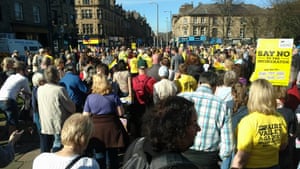 A march attended by Aire Valley Against Incineration (AVAI) supporters