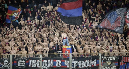 They’re hardy souls those CSKA Moscow fans, as they refuse to let the freezing temperatures put them off cheering for their team as they take on Manchester United in the Russian capital.