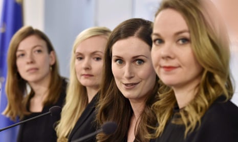 Women in power: Left to right, Li Andersson, Maria Ohisalo, Sanna Marin and Katri Kulmuni. 