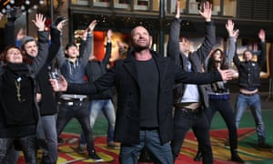 Sting and the cast of his musical The Last Ship perform during Macy’s Thanksgiving Day Parade