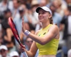 Rybakina sinks Zheng to grab No 1 spot and set up US Open semi-final with Gauff