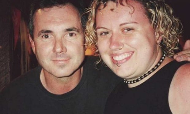 Jo (right) with Alan Fletcher, who played the longstanding Neighbours character Karl Kennedy, in 2002
