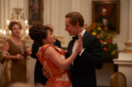 Helena Bonham Carter and Clancy Brown in season 3, episode 2 of The Crown.