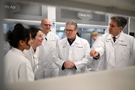 Keir Starmer, Ed Miliband and others in lab coats