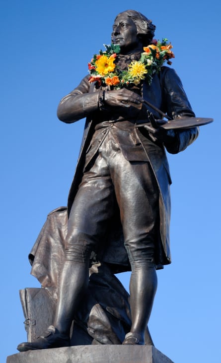 The statue of Thomas Gainsborough in Sudbury, Suffolk.