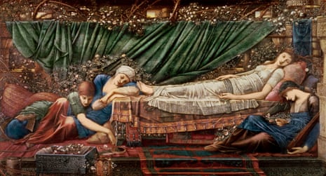 ‘The Briar Rose’ Series, 4: The Sleeping Beauty, 1870-90 (oil on canvas)RA11917 ‘The Briar Rose’ Series, 4: The Sleeping Beauty, 1870-90 (oil on canvas) by Burne-Jones, Edward Coley (1833-98); 122x229 cm; Faringdon Collection, Buscot, Oxon, UK; English, out of copyright