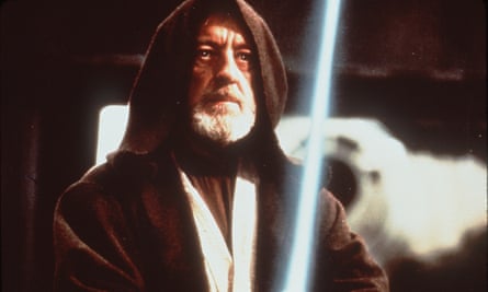 Alec Guinness as Obi-Wan Kenobi.