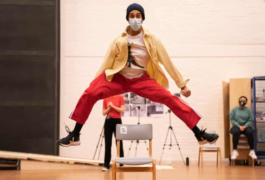 Gavi Singh Chera rehearsing Our Generation at the National Theatre.