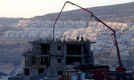 A construction site in the Israeli settlement of Givat Ze’ev, in the occupied West Bank.