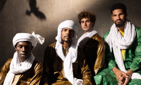 Mdou Moctar, right, and band.