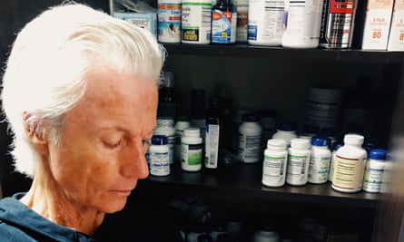 Until the end of time: James Strole, 70, founder of the Coalition for Radical Life Extension in Arizona, with some of the many pills and supplements he takes daily
