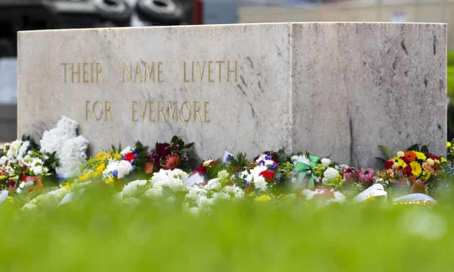 General view of the Stone of Remembrance at the Australian War Memorial, which is inscribed 'Their name liveth for evermore'