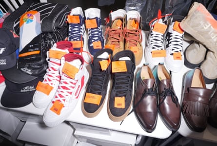 Shoes backstage.