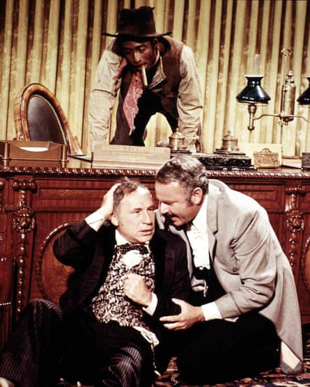 (frkom left) Mel Brooks, Cleavon Little and Harvey Korman in Blazing Saddles.