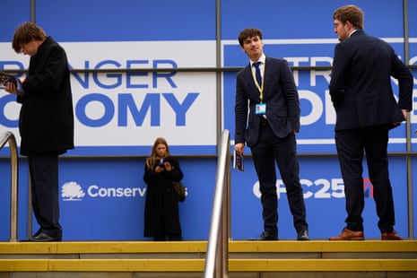 Attendees at the Conservative conference this morning.