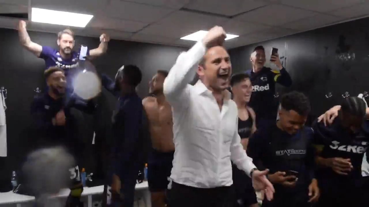 Stop Crying Frank Lampard Derby Mock Leeds Song In Victory Celebrations Video Football The Guardian