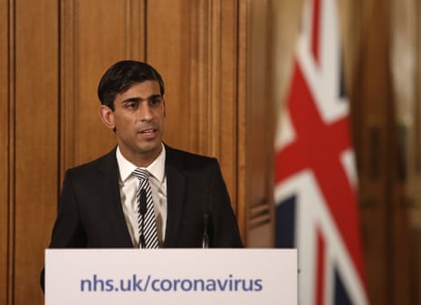 Britain’s Chancellor Rishi Sunak gives a press conference about the ongoing situation with the COVID-19 coronavirus outbreak inside 10 Downing Street
