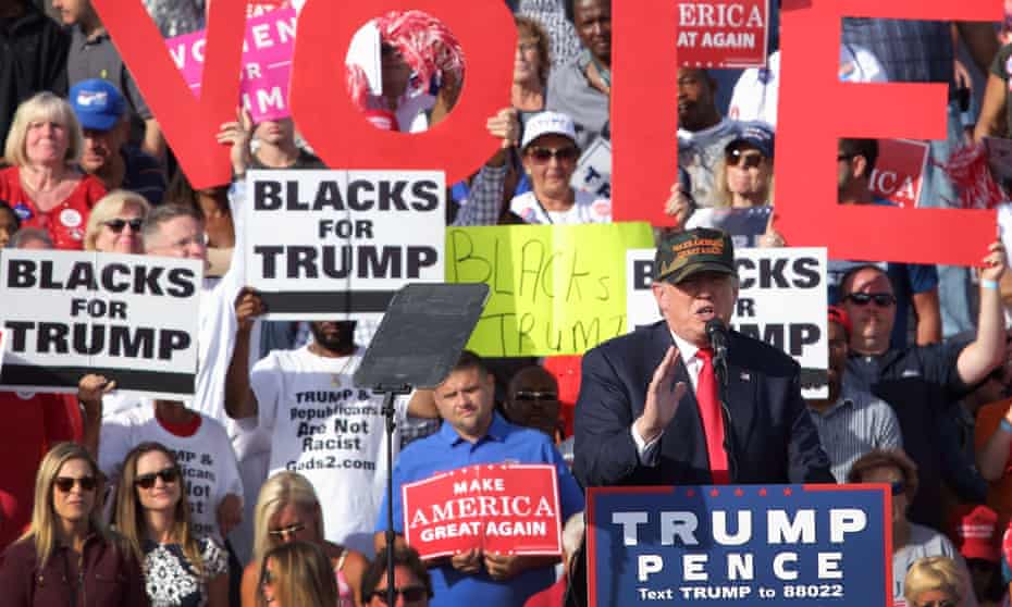 Donald Trump campaigning in Sanford, Florida.