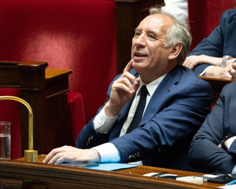François Bayrou during the examination of a motion of no confidence against the French prime minister and his government, filed by the French Socialist Party (PS).