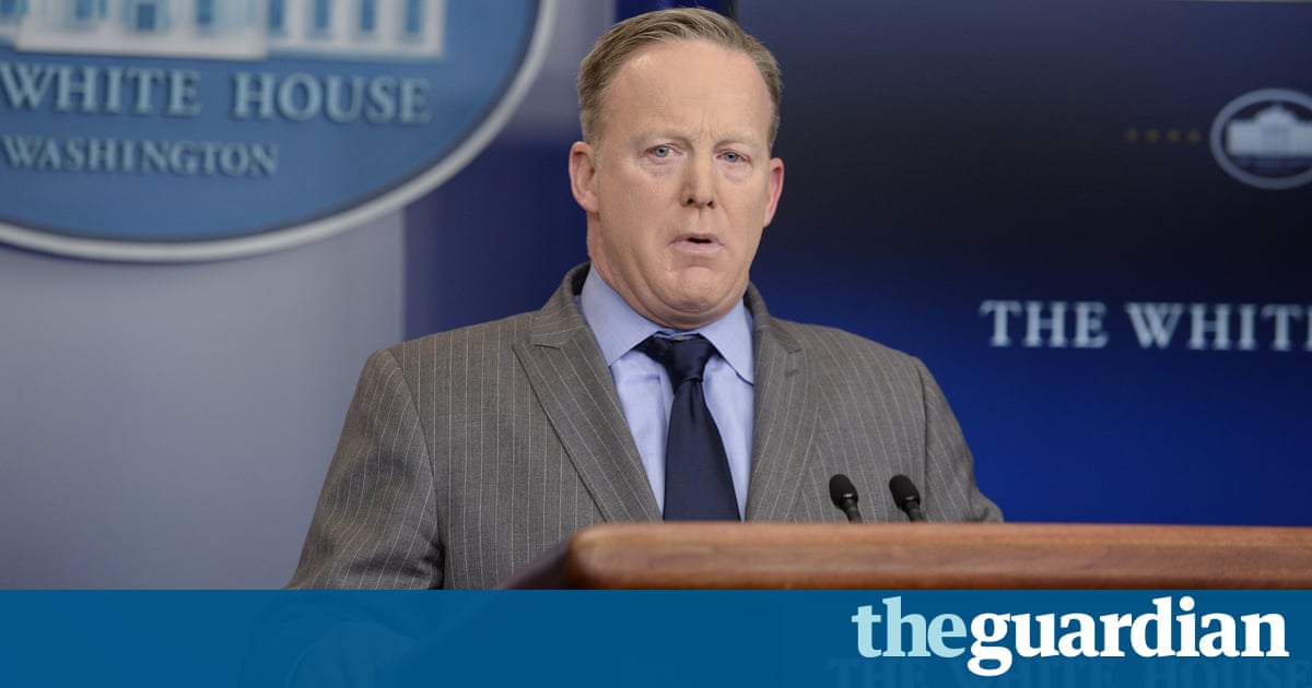 Sean Spicer: brash brawler in frontline of Trump's 'war with the media' – period