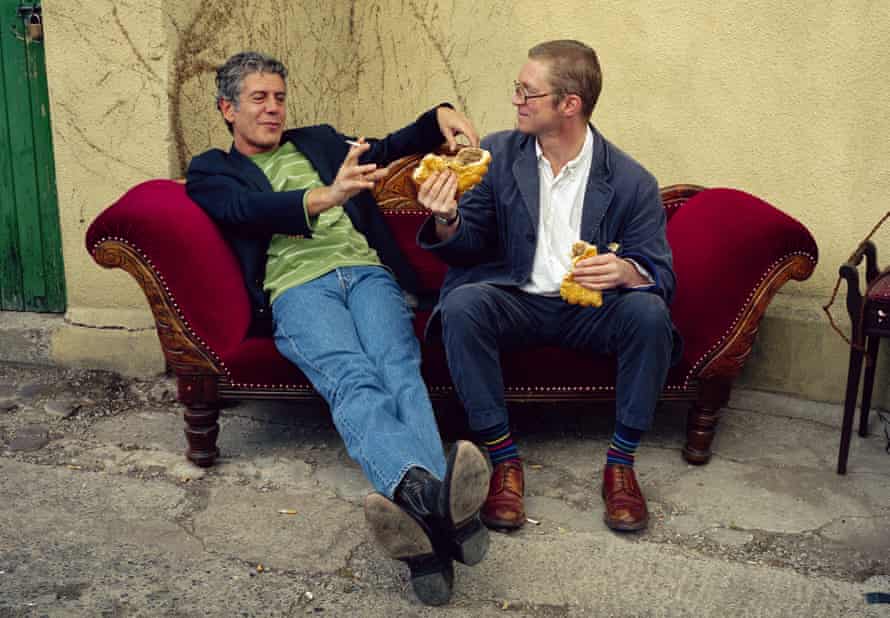 Anthony Bourdain with Fergus Henderson at the Abergavenny Food Festival in 2005