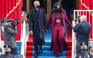 Michelle Obama’s suit was also designed by Sergio Hudson