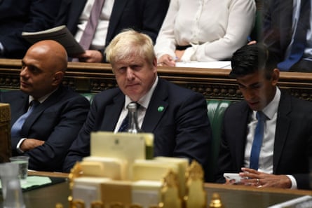 With Boris Johnson and Rishi Sunak in the House of Commons, London in September 2021.